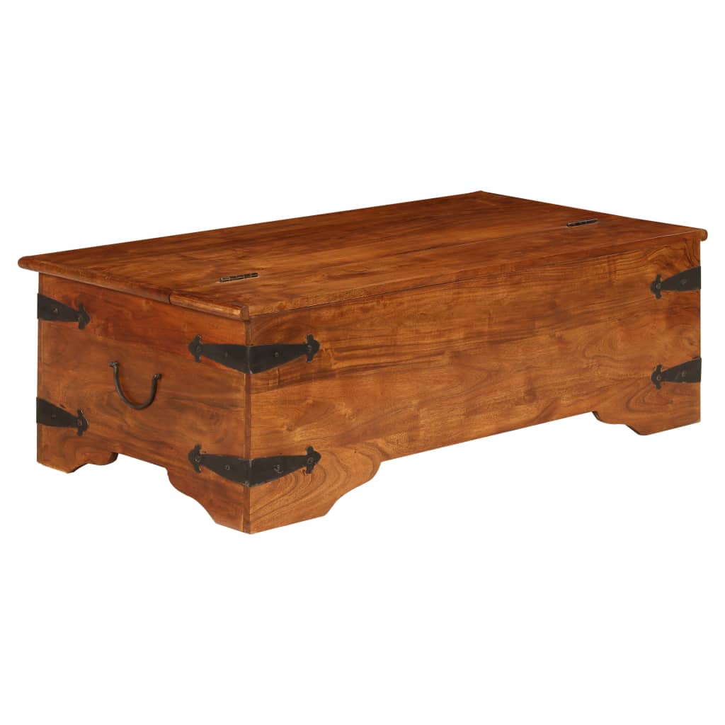 vidaXL Salontafel 110x55x35 cm massief acaciahout met honingafwerking