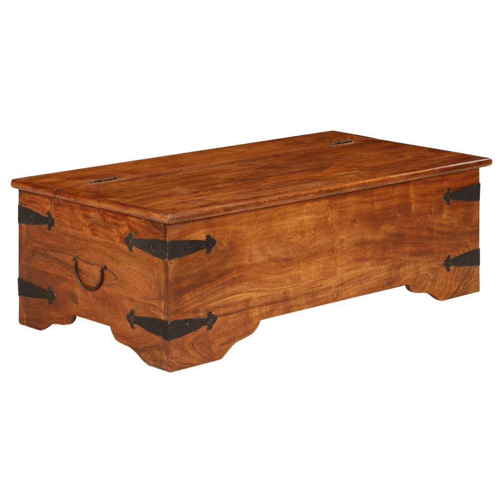 vidaXL Coffee Table 110x55x35 cm Solid Acacia Wood with Honey Finish