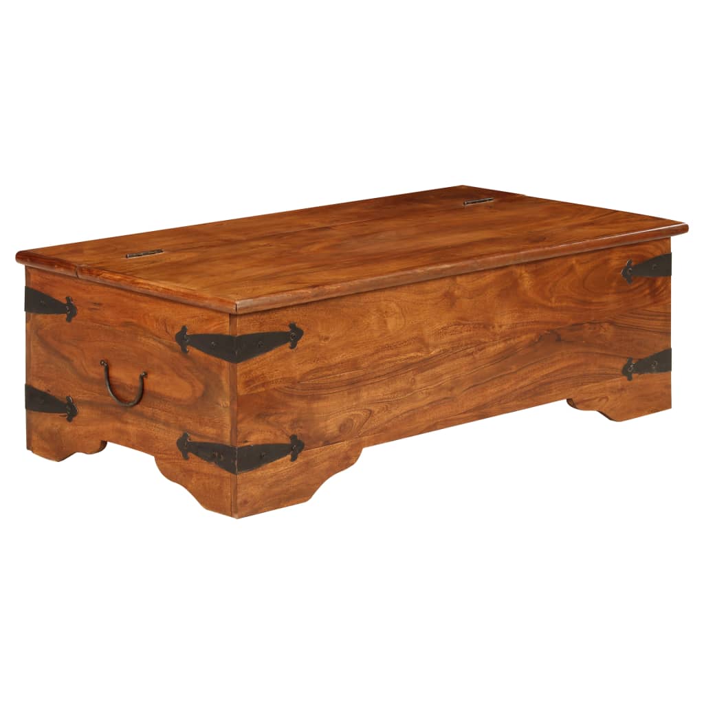 vidaXL Coffee Table 110x55x35 cm Solid Acacia Wood with Honey Finish
