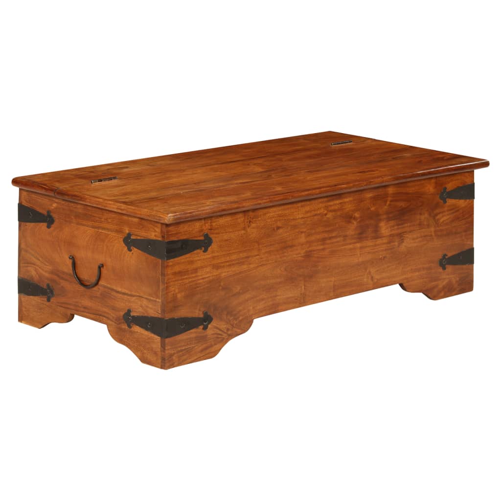 vidaXL Coffee Table 110x55x35 cm Solid Acacia Wood with Honey Finish