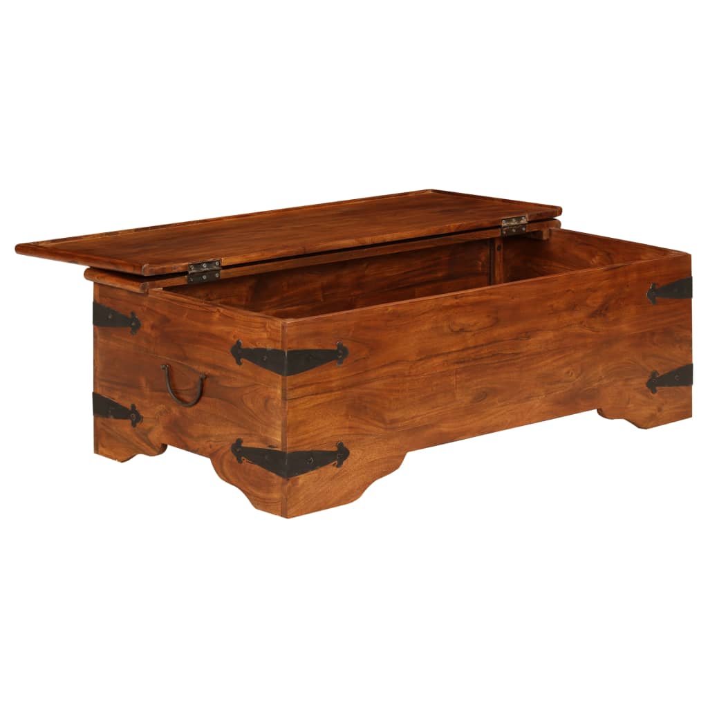 vidaXL Coffee Table 110x55x35 cm Solid Acacia Wood with Honey Finish