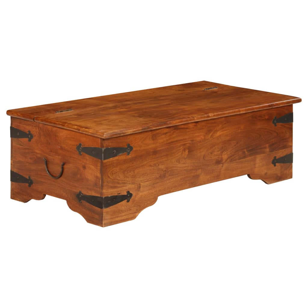 vidaXL Coffee Table 110x55x35 cm Solid Acacia Wood with Honey Finish