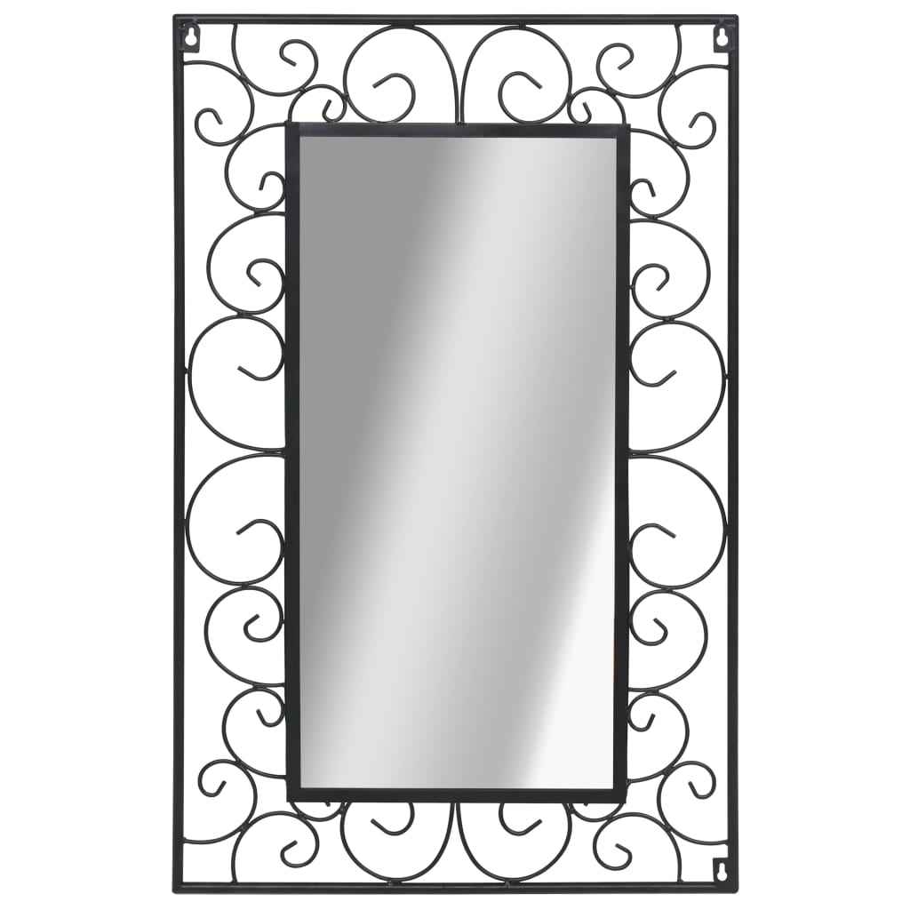 vidaXL Wandspiegel rechthoekig 50x80 cm zwart
