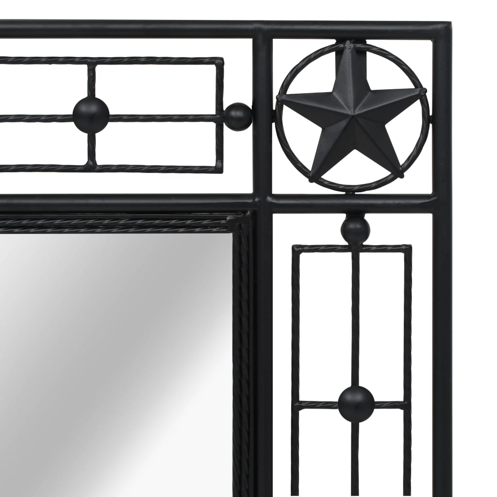 vidaXL Wandspiegel rechthoekig 50x80 cm zwart
