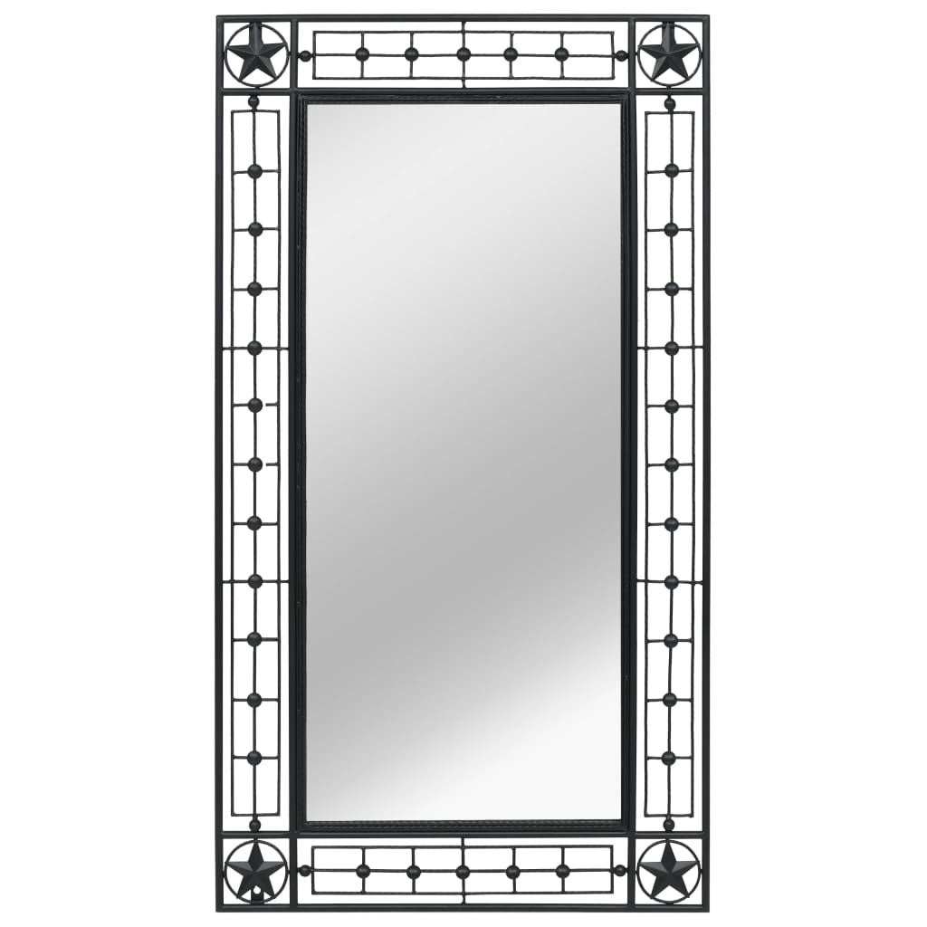 vidaXL Wandspiegel rechthoekig 50x80 cm zwart