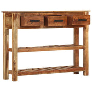 vidaXL Dressoir met 3 lades 110x30x80 cm massief hout