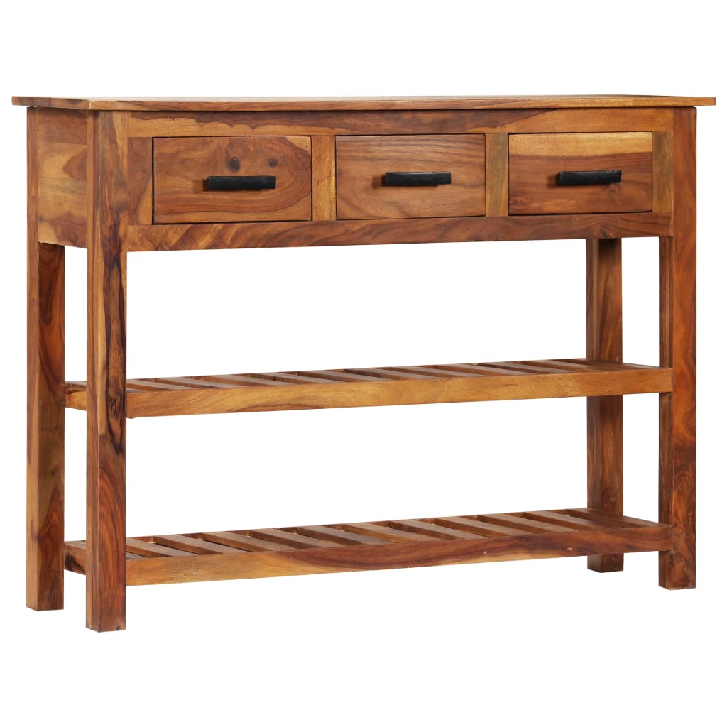 vidaXL Dressoir met 3 lades 110x30x80 cm massief hout