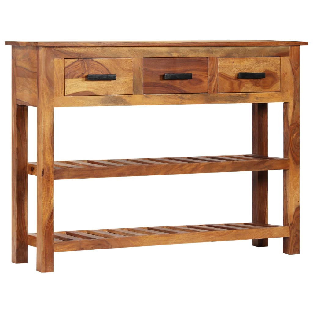 vidaXL Dressoir met 3 lades 110x30x80 cm massief hout