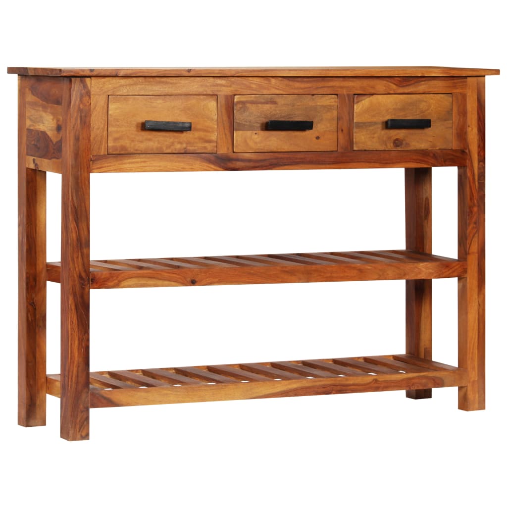 vidaXL Dressoir met 3 lades 110x30x80 cm massief hout