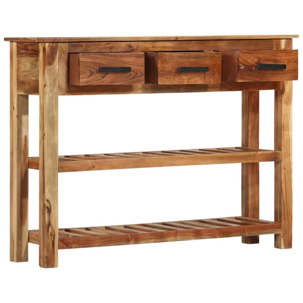 vidaXL Dressoir met 3 lades 110x30x80 cm massief hout