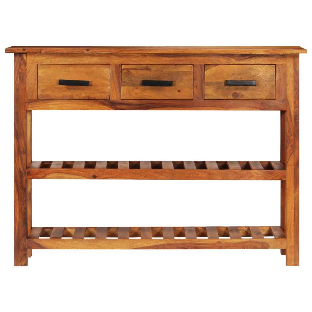 vidaXL Dressoir met 3 lades 110x30x80 cm massief hout
