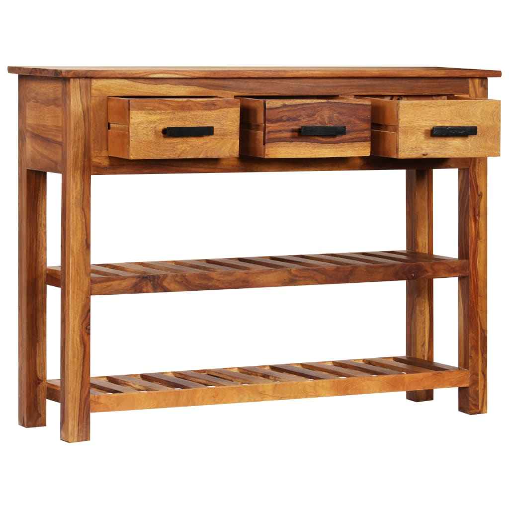 vidaXL Dressoir met 3 lades 110x30x80 cm massief hout