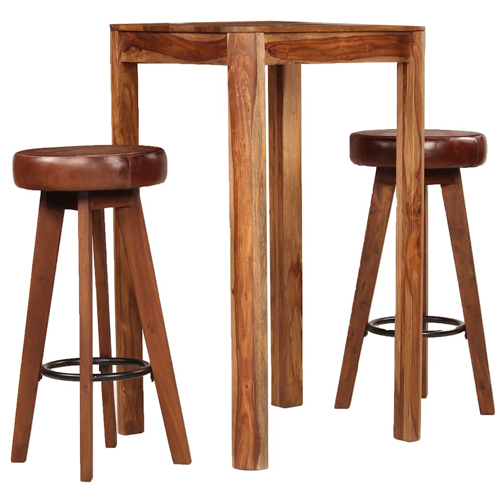 vidaXL 5-delige Barset 115x56x107 cm massief hout