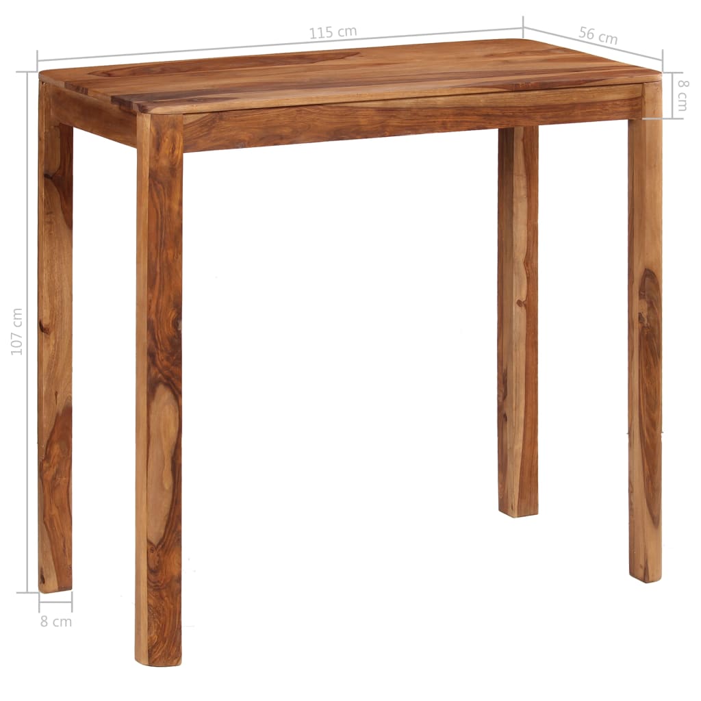 vidaXL 5-delige Barset 115x56x107 cm massief hout