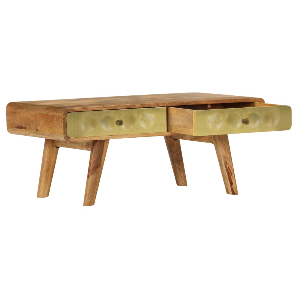 vidaXL Salontafel 90x50x40 cm massief mangohout