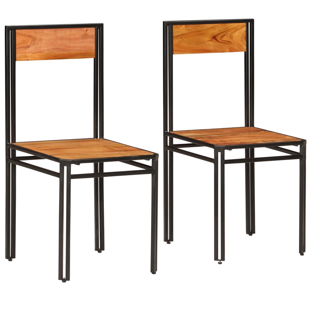 vidaXL Eetkamerstoelen 4 st massief acaciahout