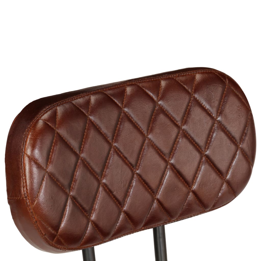 vidaXL Eetkamerstoelen 4 st echt leer bruin