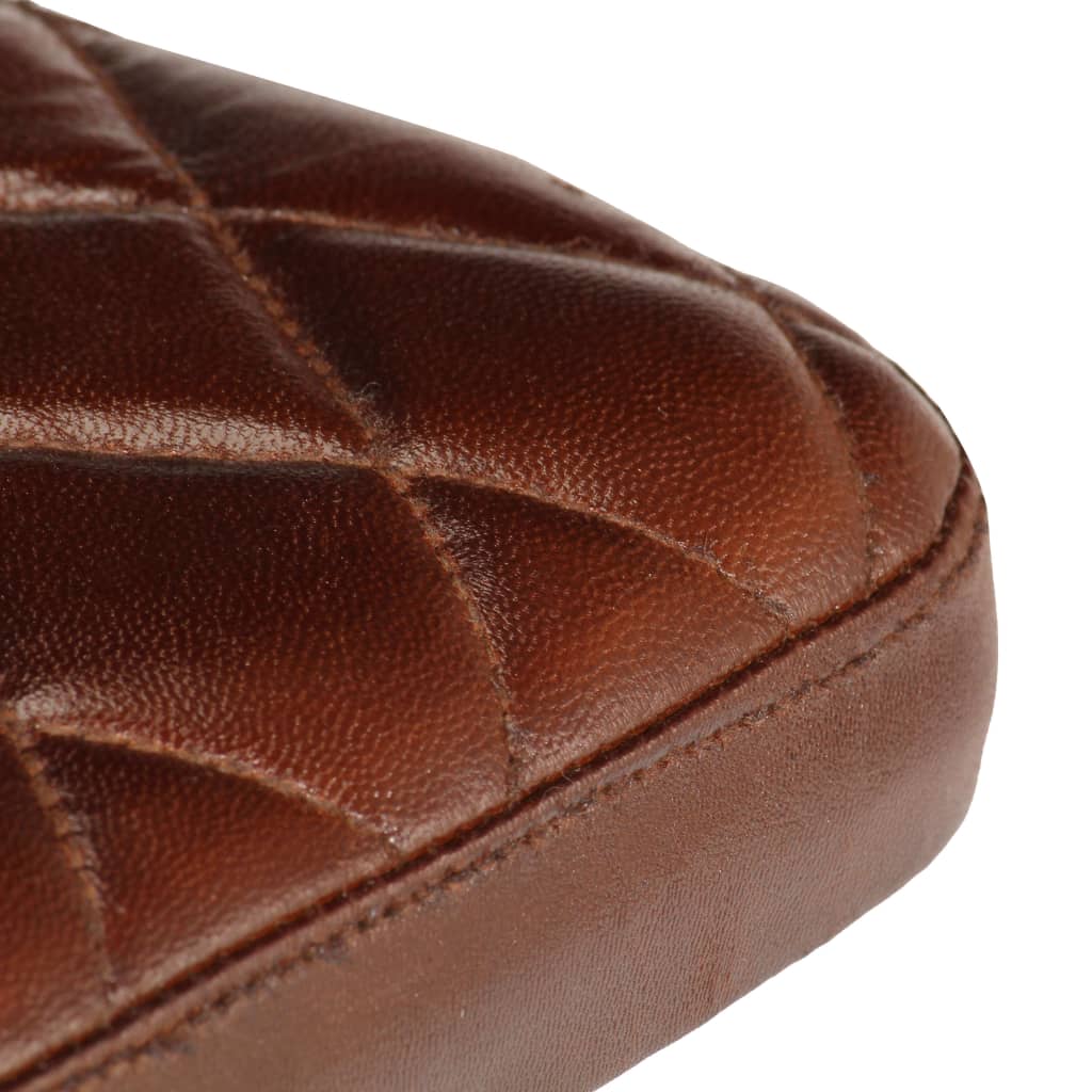 vidaXL Eetkamerstoelen 4 st echt leer bruin