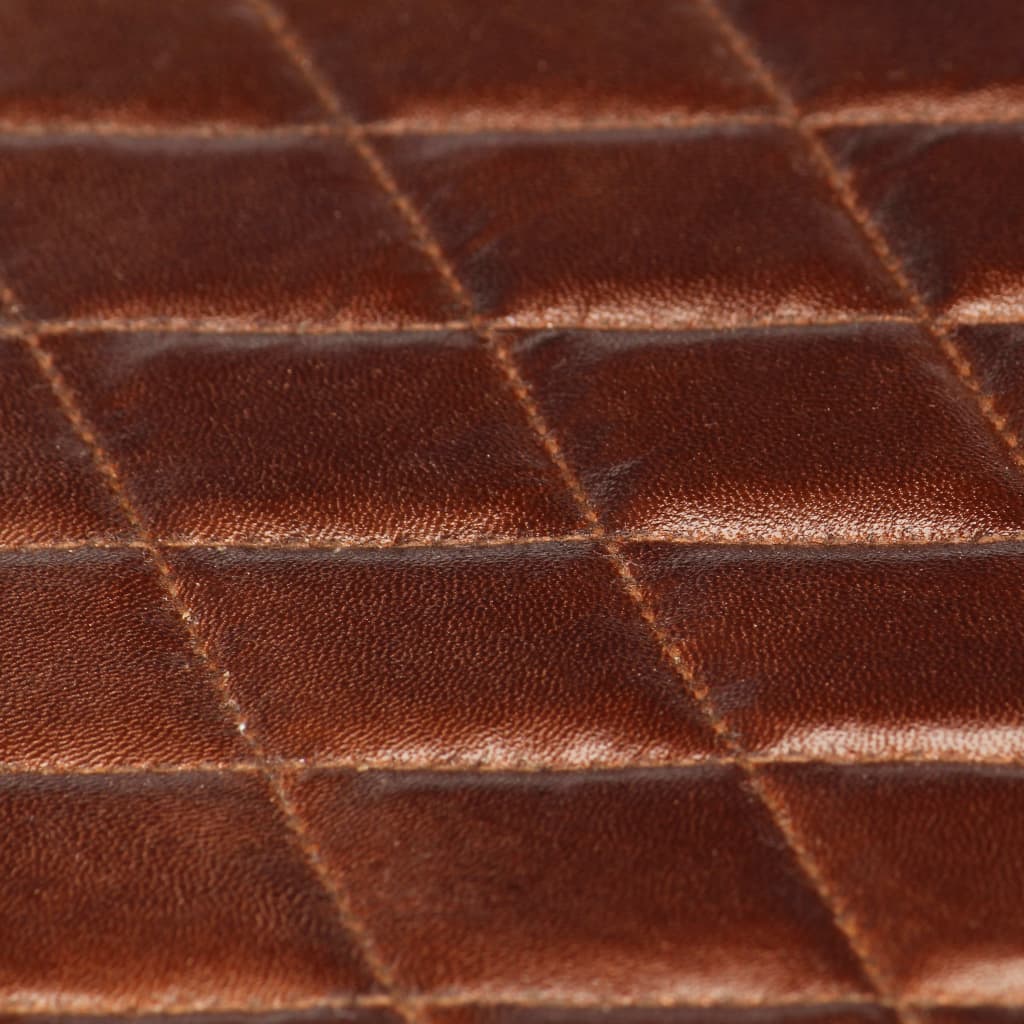 vidaXL Eetkamerstoelen 4 st echt leer bruin
