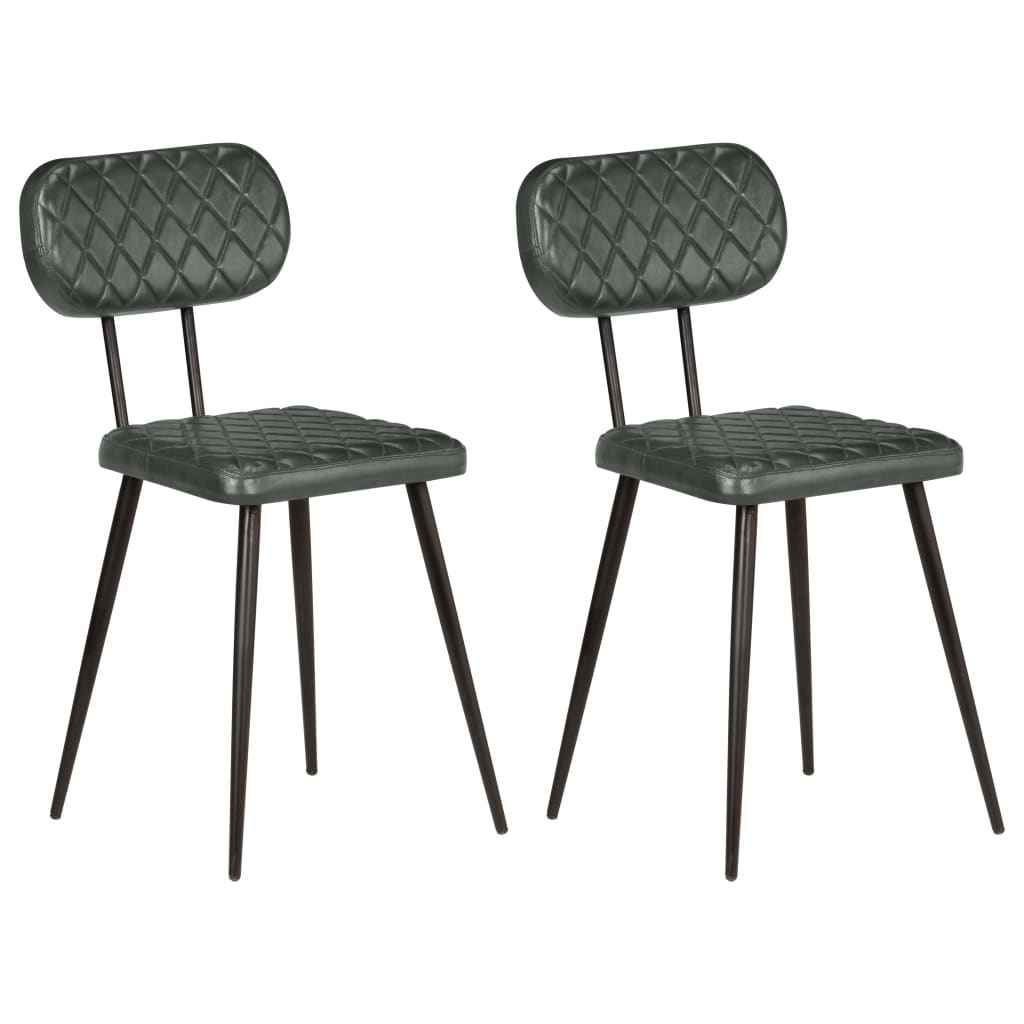 vidaXL Eetkamerstoelen 4 st echt leer bruin