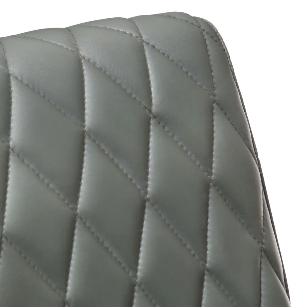 vidaXL Fauteuil echt leer grijs
