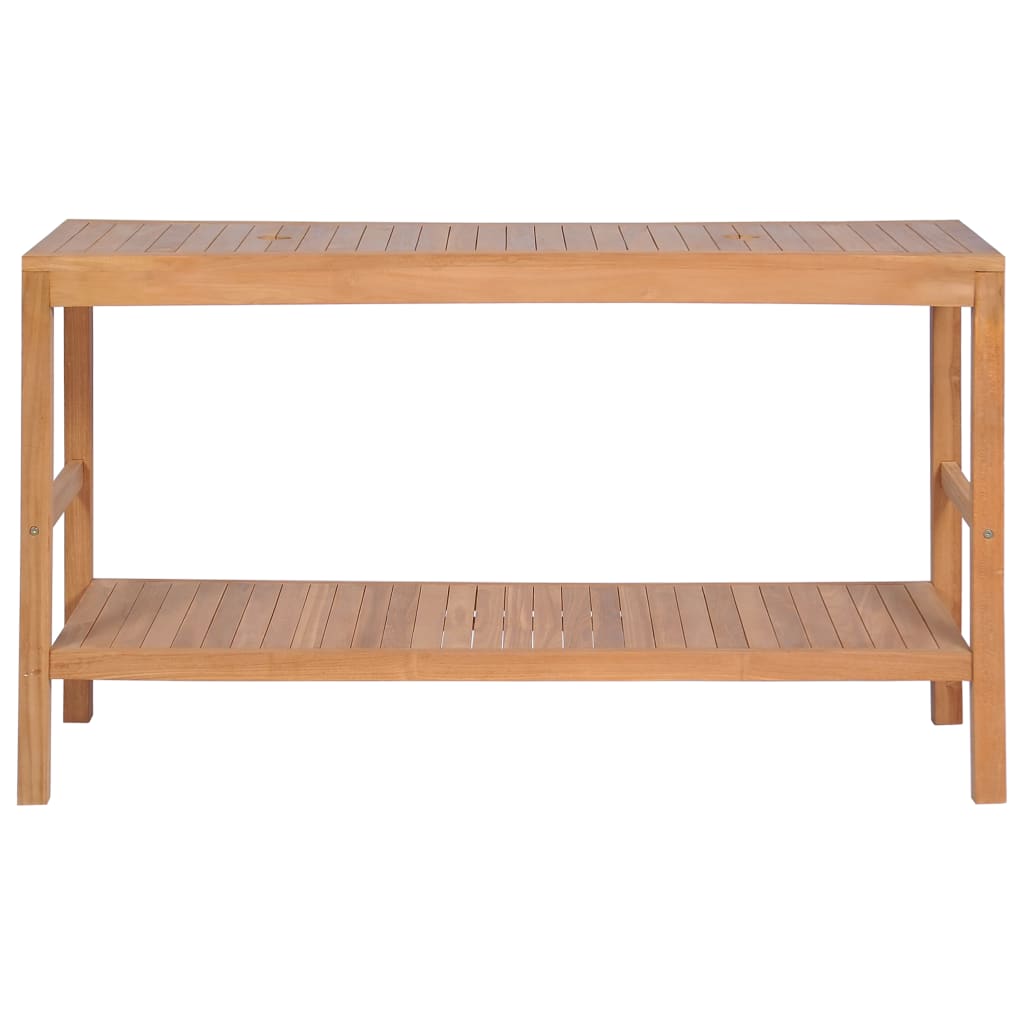 vidaXL Badkamer wastafelkast 132x45x75 cm massief teakhout