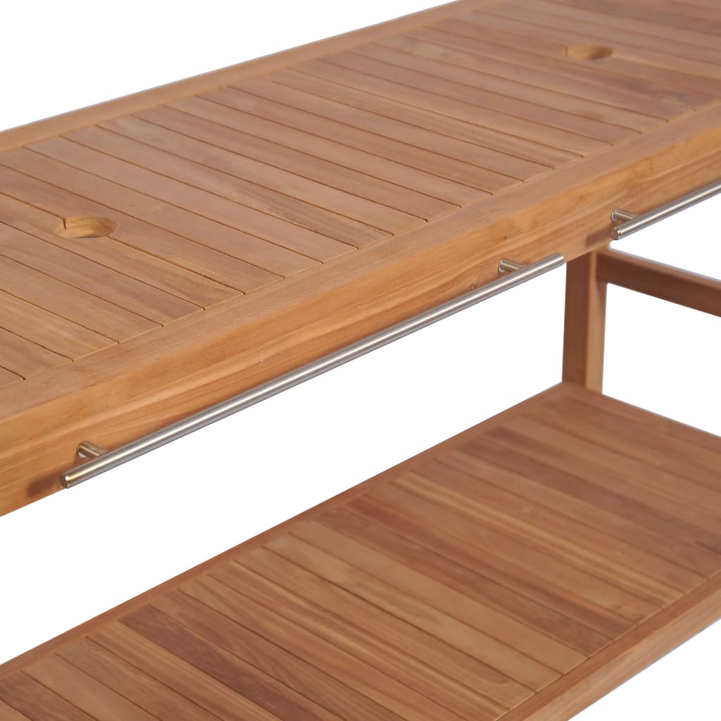 vidaXL Badkamer wastafelkast 132x45x75 cm massief teakhout