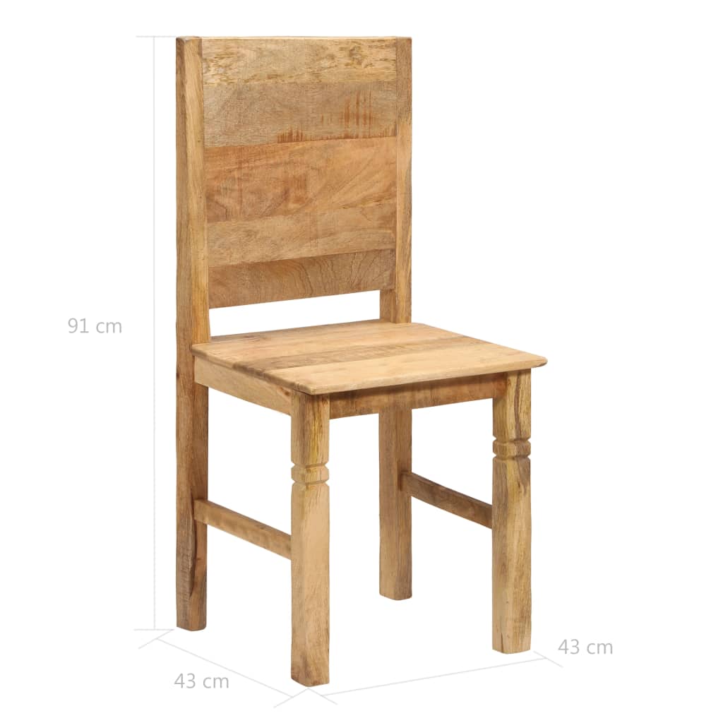 vidaXL Eetkamerstoelen 4 st massief mangohout