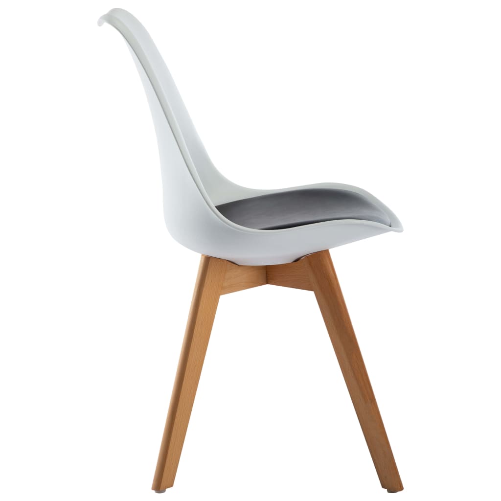 vidaXL Eetkamerstoelen 4 st kunstleer wit en zwart