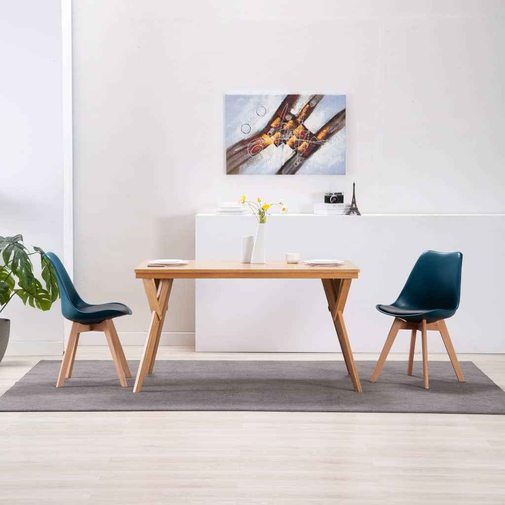 vidaXL Eetkamerstoelen 4 st kunstleer wit en zwart