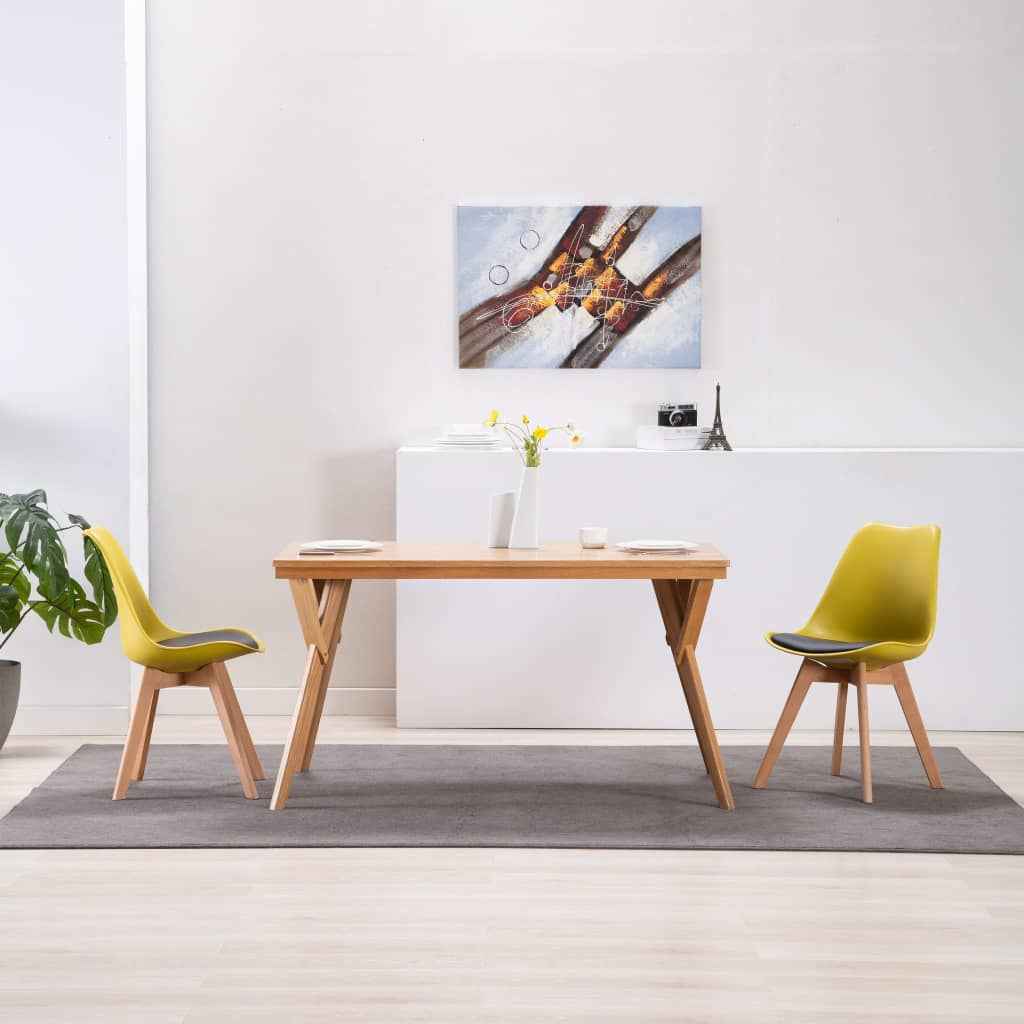 vidaXL Eetkamerstoelen 4 st kunstleer wit en zwart