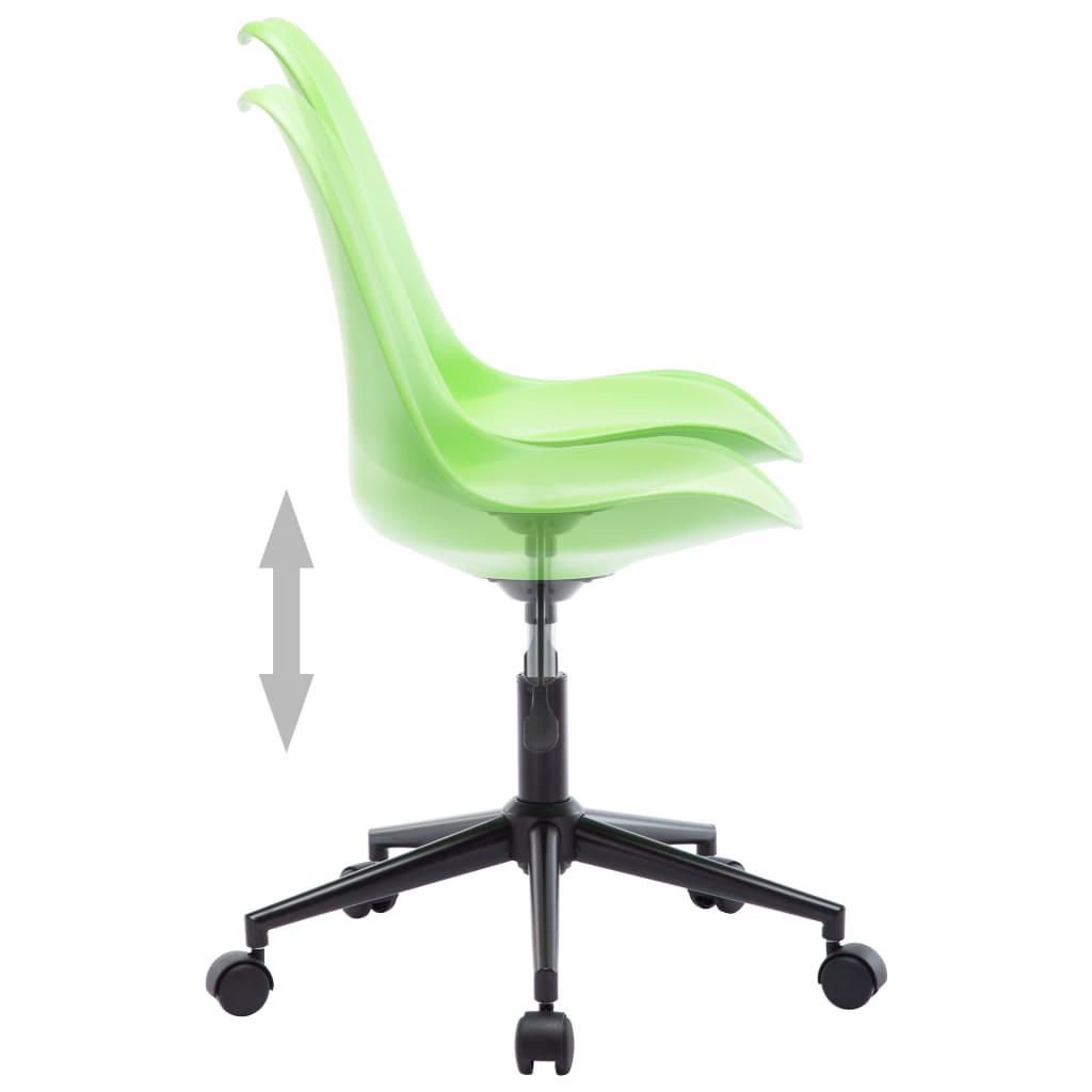 vidaXL Eetkamerstoelen 2 st draaibaar kunstleer groen