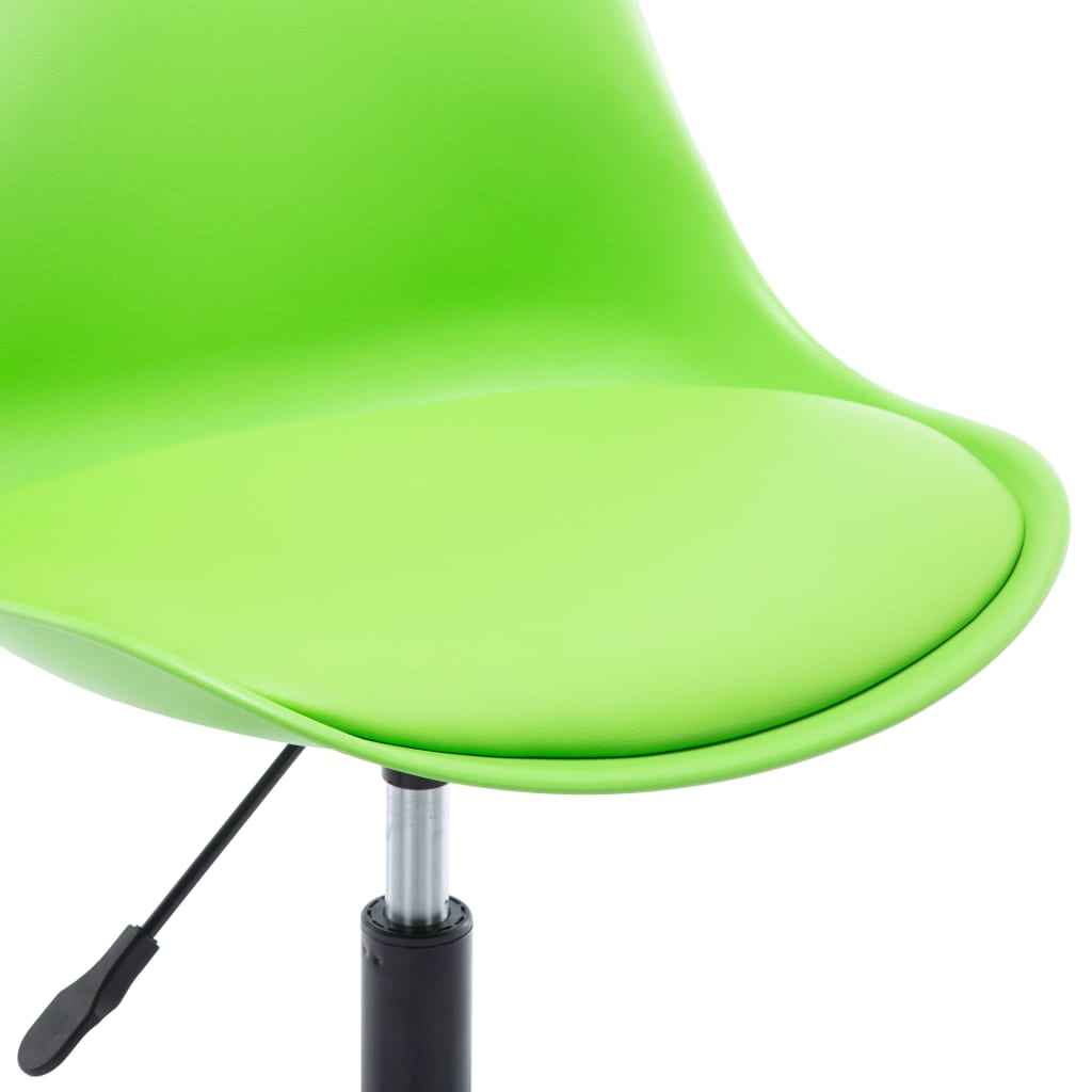 vidaXL Eetkamerstoelen 2 st draaibaar kunstleer groen