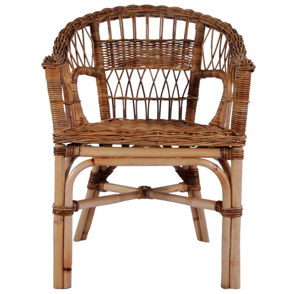 vidaXL Tuinstoel natuurlijk rattan bruin