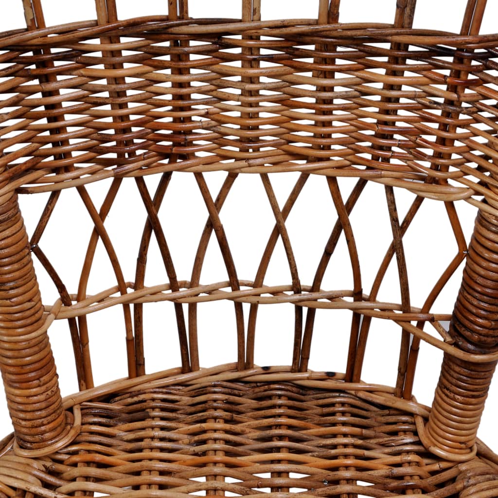 vidaXL Tuinstoel natuurlijk rattan bruin