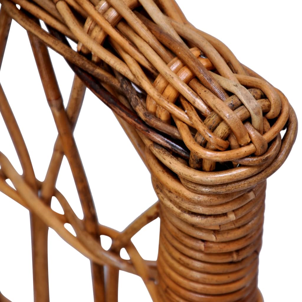 vidaXL Tuinstoel natuurlijk rattan bruin