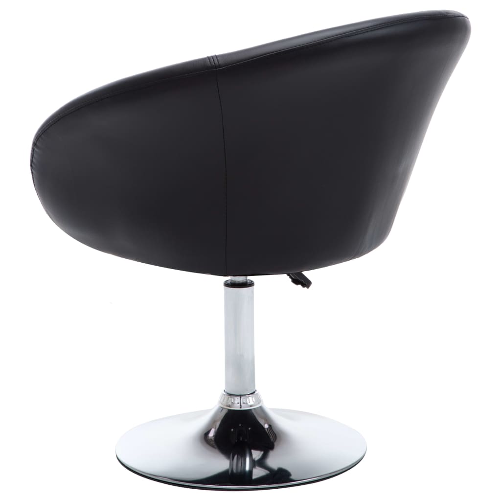 vidaXL Eetkamerstoelen draaibaar 2 st kunstleer zwart