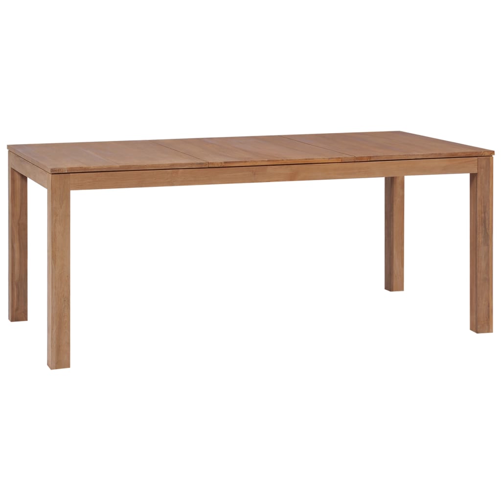 vidaXL Eettafel 140x70x76 cm teakhout met natuurlijke afwerking
