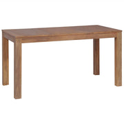 vidaXL Eettafel 140x70x76 cm teakhout met natuurlijke afwerking