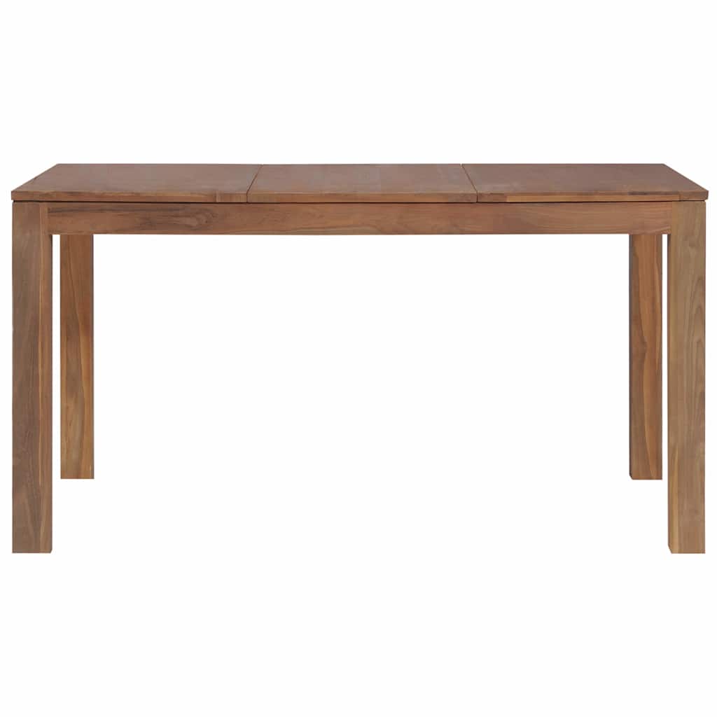 vidaXL Eettafel 140x70x76 cm teakhout met natuurlijke afwerking
