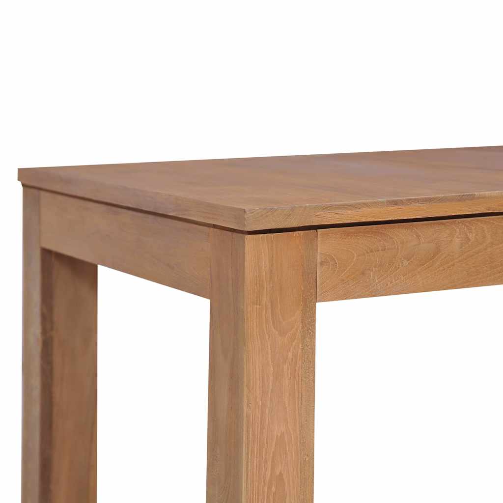 vidaXL Eettafel 140x70x76 cm teakhout met natuurlijke afwerking