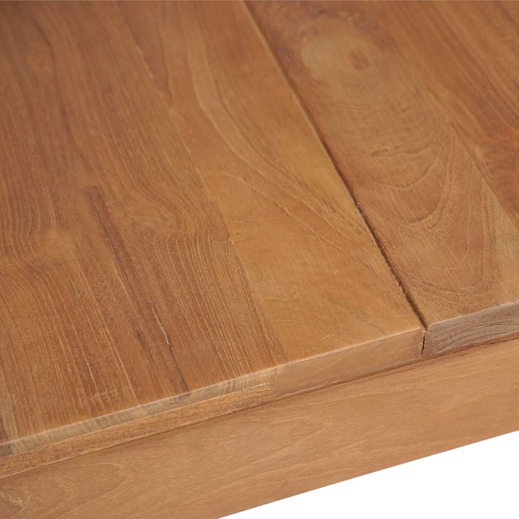 vidaXL Eettafel 140x70x76 cm teakhout met natuurlijke afwerking