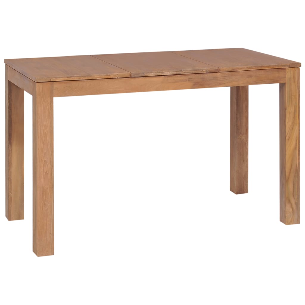 vidaXL Eettafel 140x70x76 cm teakhout met natuurlijke afwerking