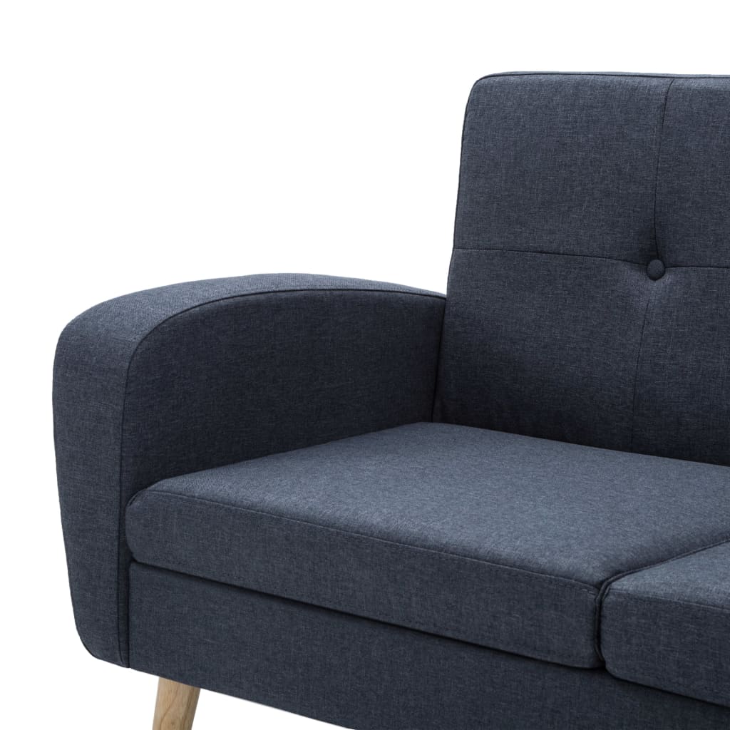 vidaXL Bank L-vormig 186x136x79 cm stoffen bekleding donkergrijs