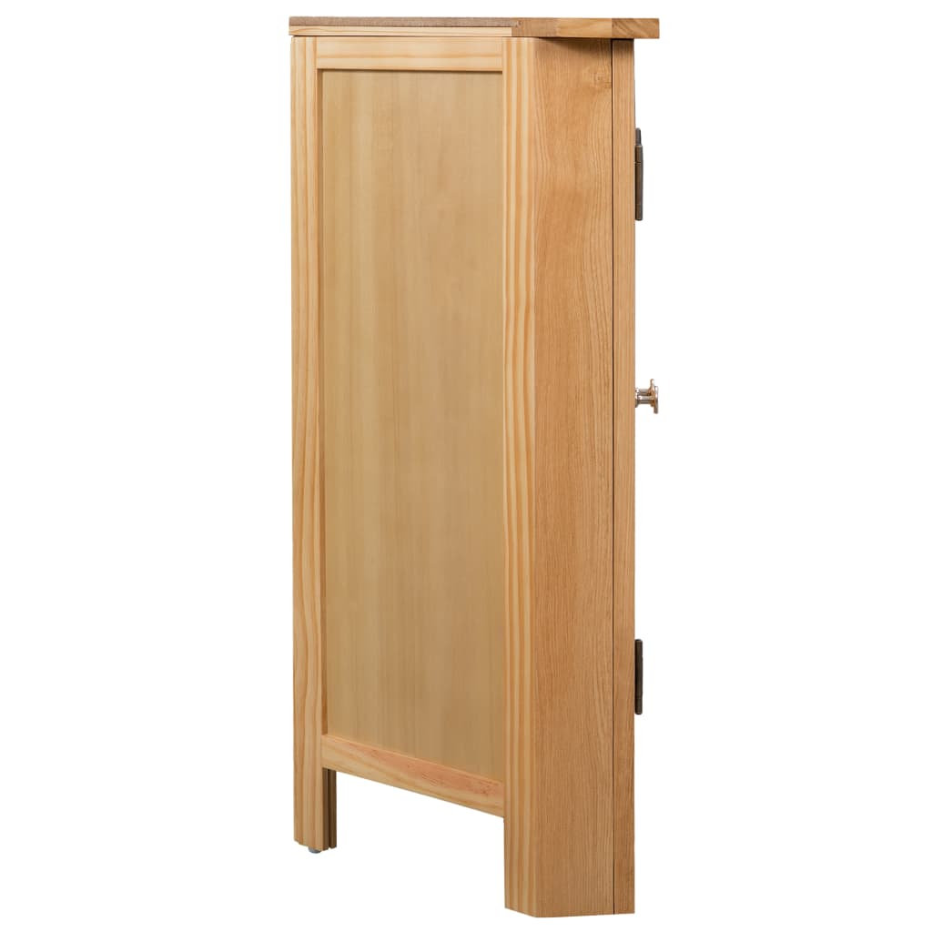 vidaXL Hoekkast 80x33,5x78 cm massief eikenhout