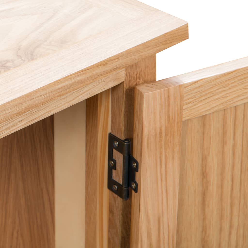 vidaXL Hoekkast 80x33,5x78 cm massief eikenhout