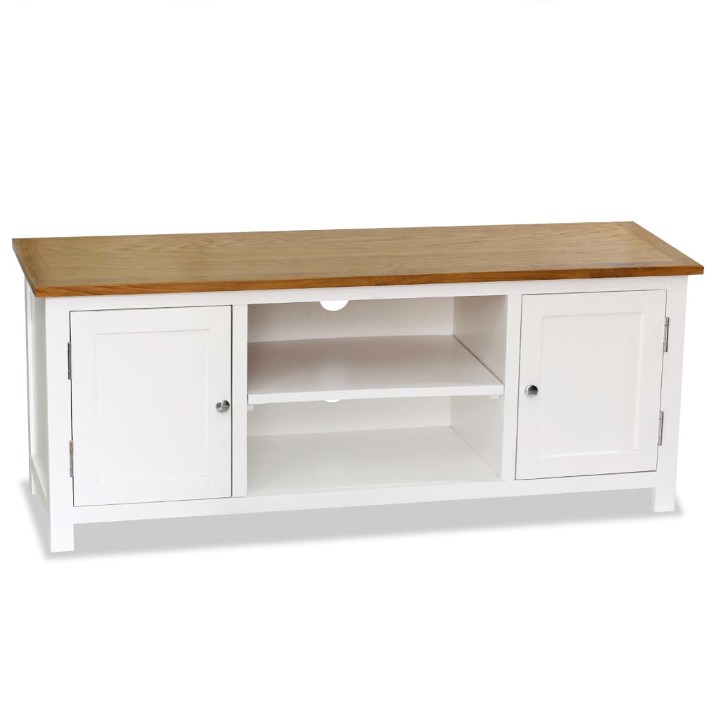 vidaXL Tv-meubel 90x35x48 cm massief eikenhout