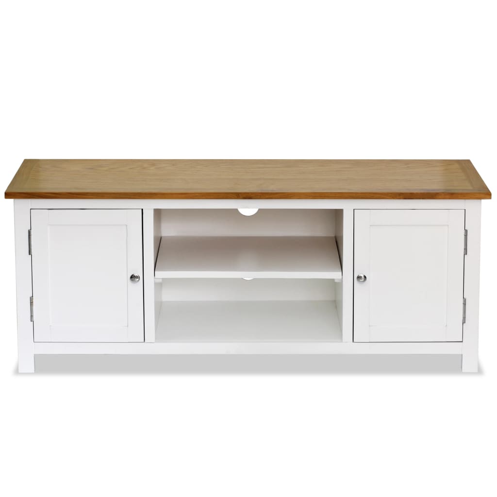 vidaXL Tv-meubel 90x35x48 cm massief eikenhout