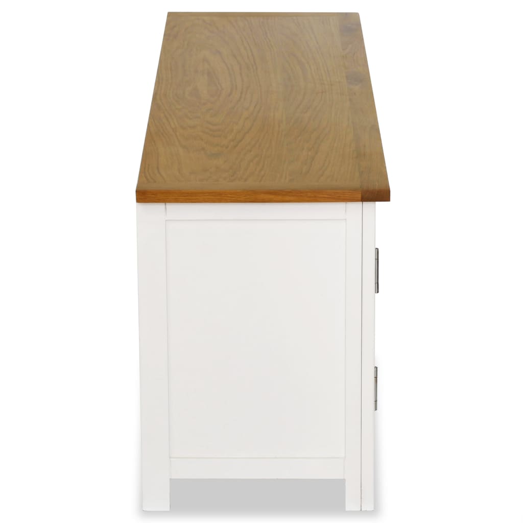 vidaXL Tv-meubel 90x35x48 cm massief eikenhout