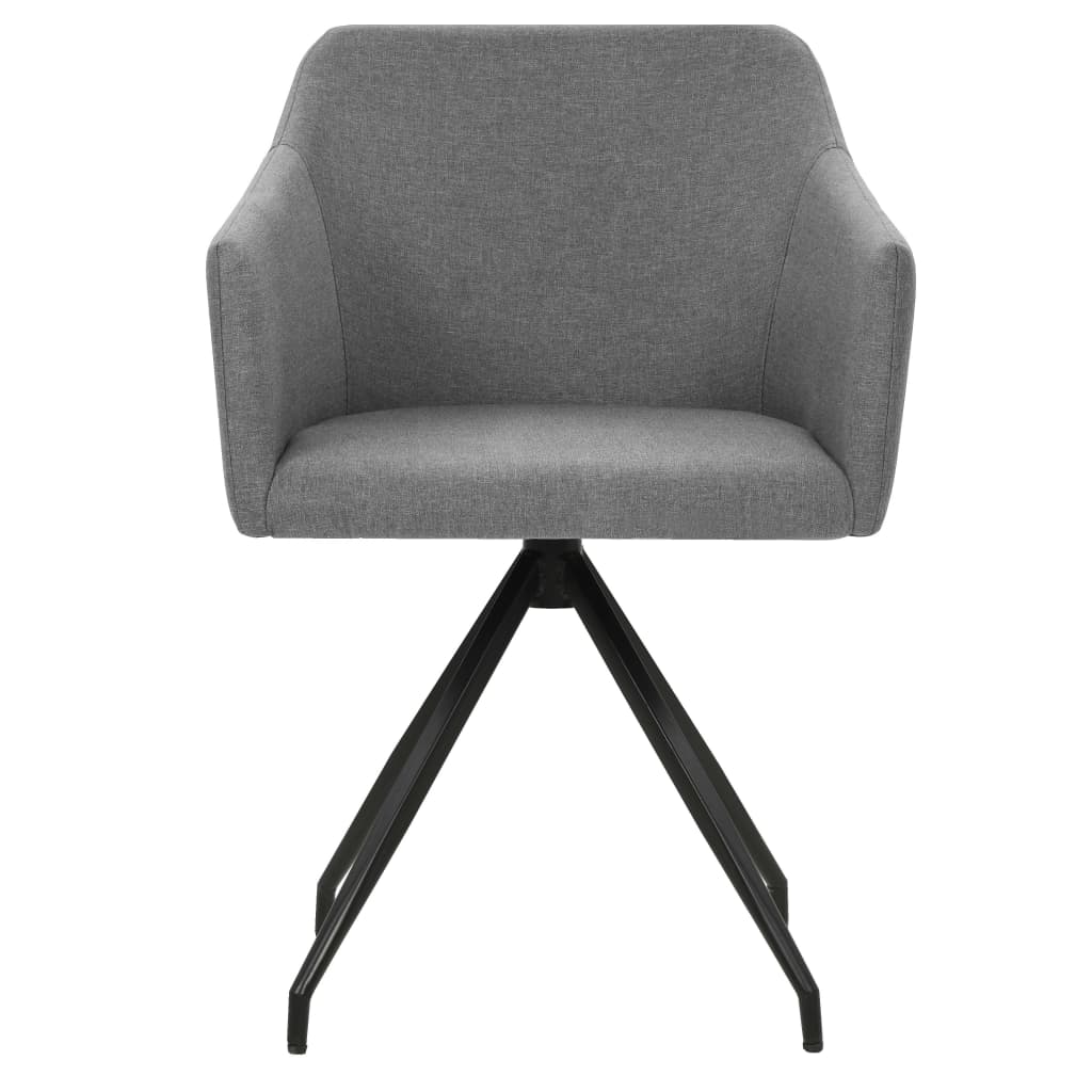 vidaXL Eetkamerstoelen draaibaar 2 st stof bruin